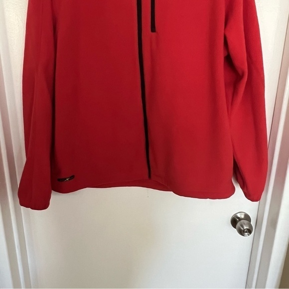 IZOD Perform X Red Fleece Zip Up Sweater Jacket XL - Picture 4 of 12